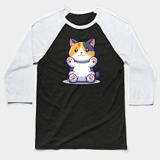 Cute Kawaii Kitten Baseball T-Shirt